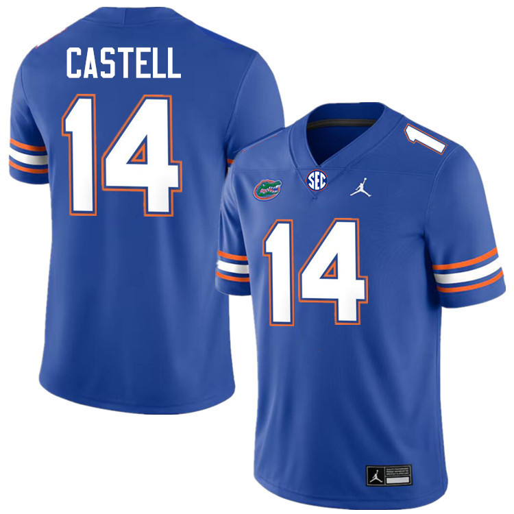 Jordan Castell Florida Jersey,Florida Gators #14 Jordan Castell Jersey Youth Uniforms-Royal